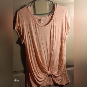 Peach short sleeve top size large by abound